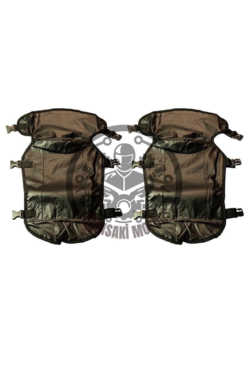 Yamasaki Motosiklet Bacak Örtüsü Deri Model Cırt Ayarlı